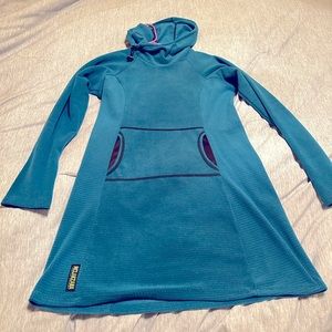 melanzana dress. Teal/light blue. M